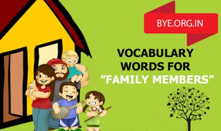 Some Vocabulary Words For Different Kinds Of Family Members.